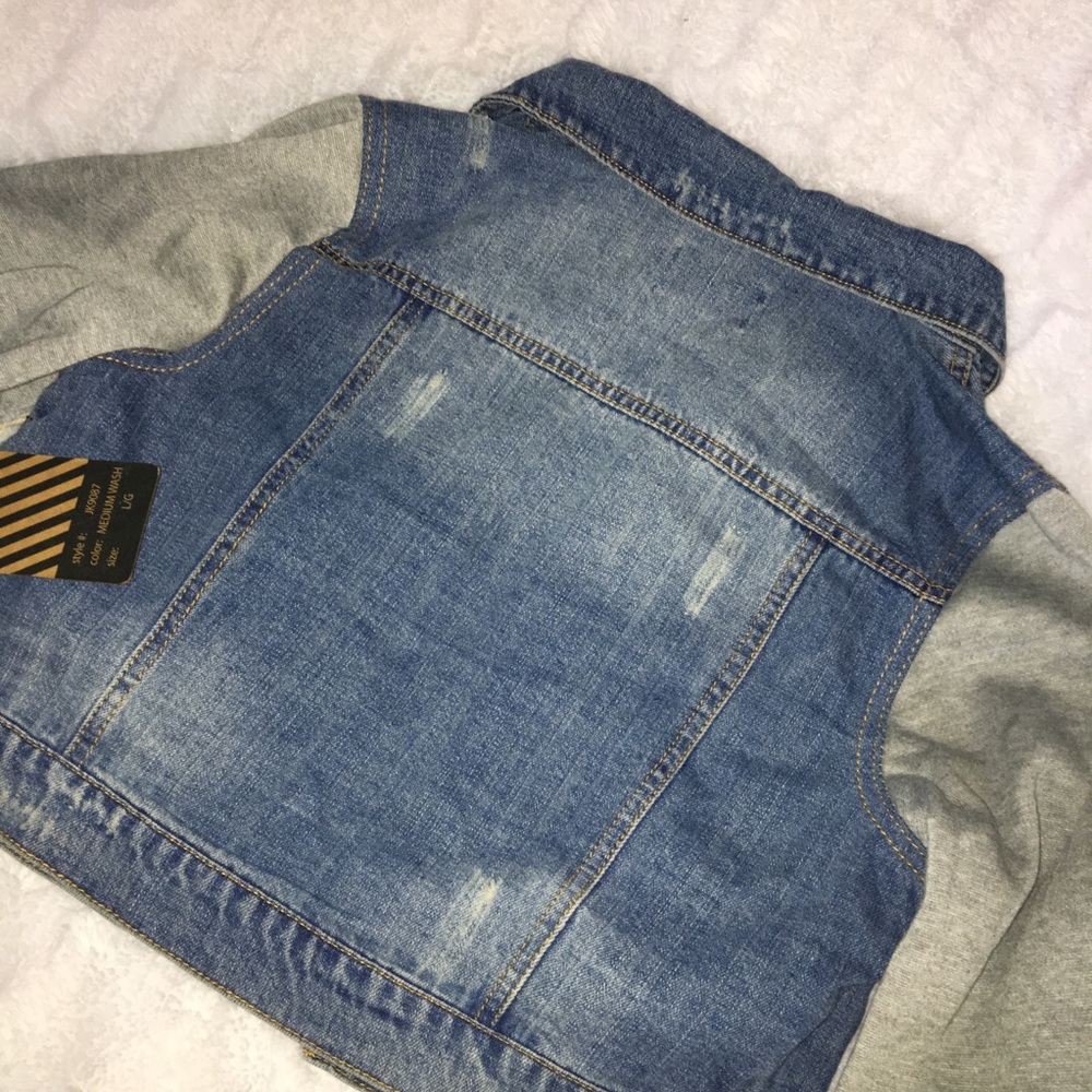 Cropped Jean Jacket (Styles for Less) - Picture 4 of 6